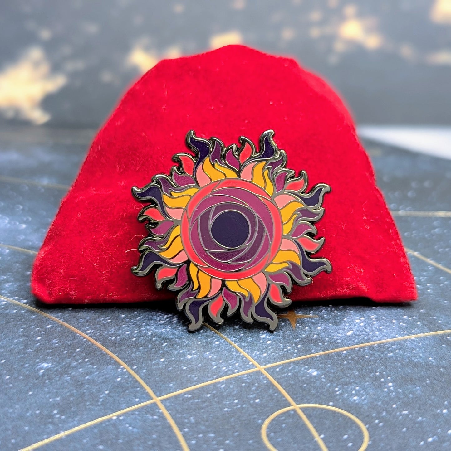 transcend space pins retro sun