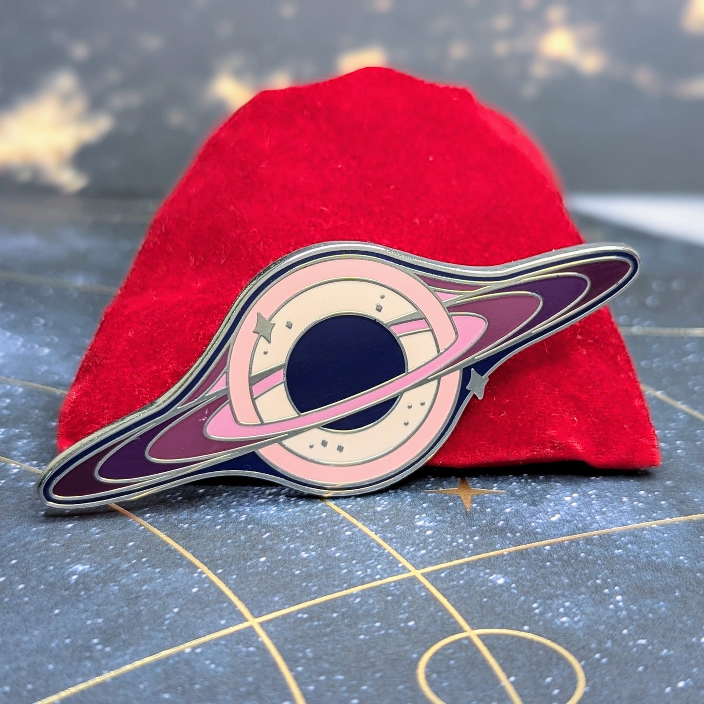 transcend space pins black hole colorful purple