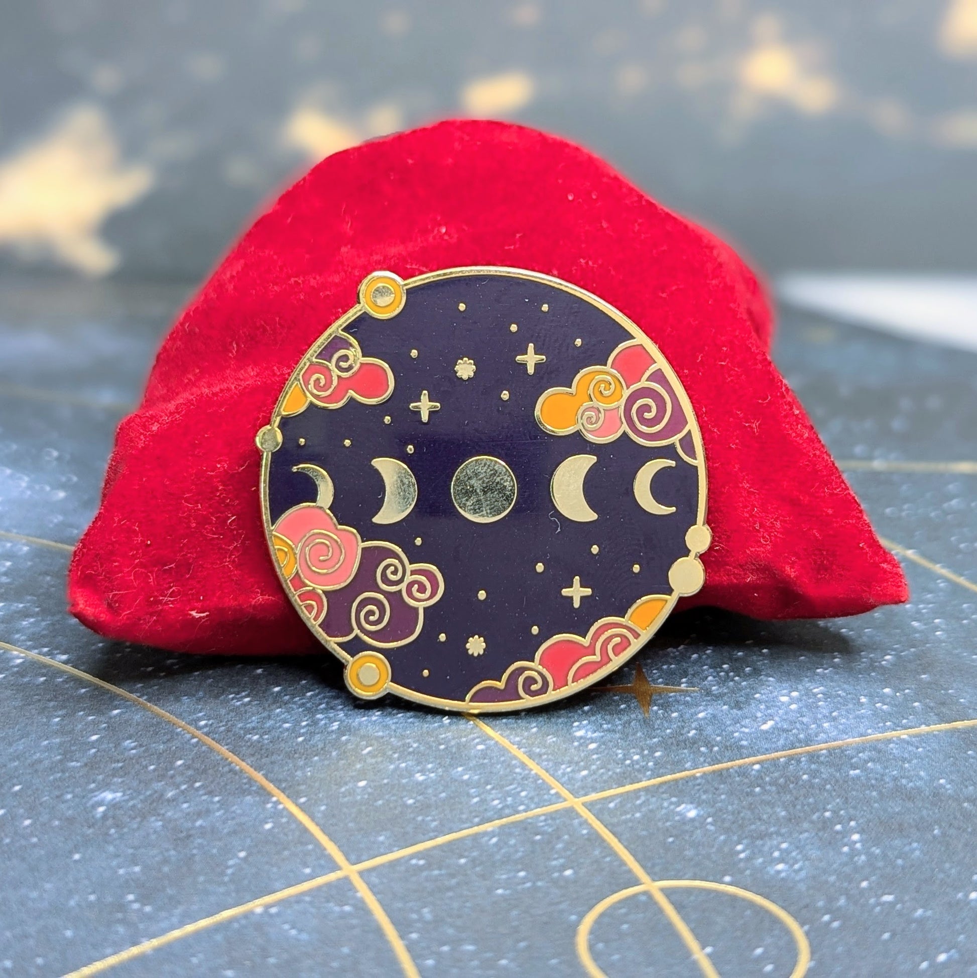 transcend space pins retro moons