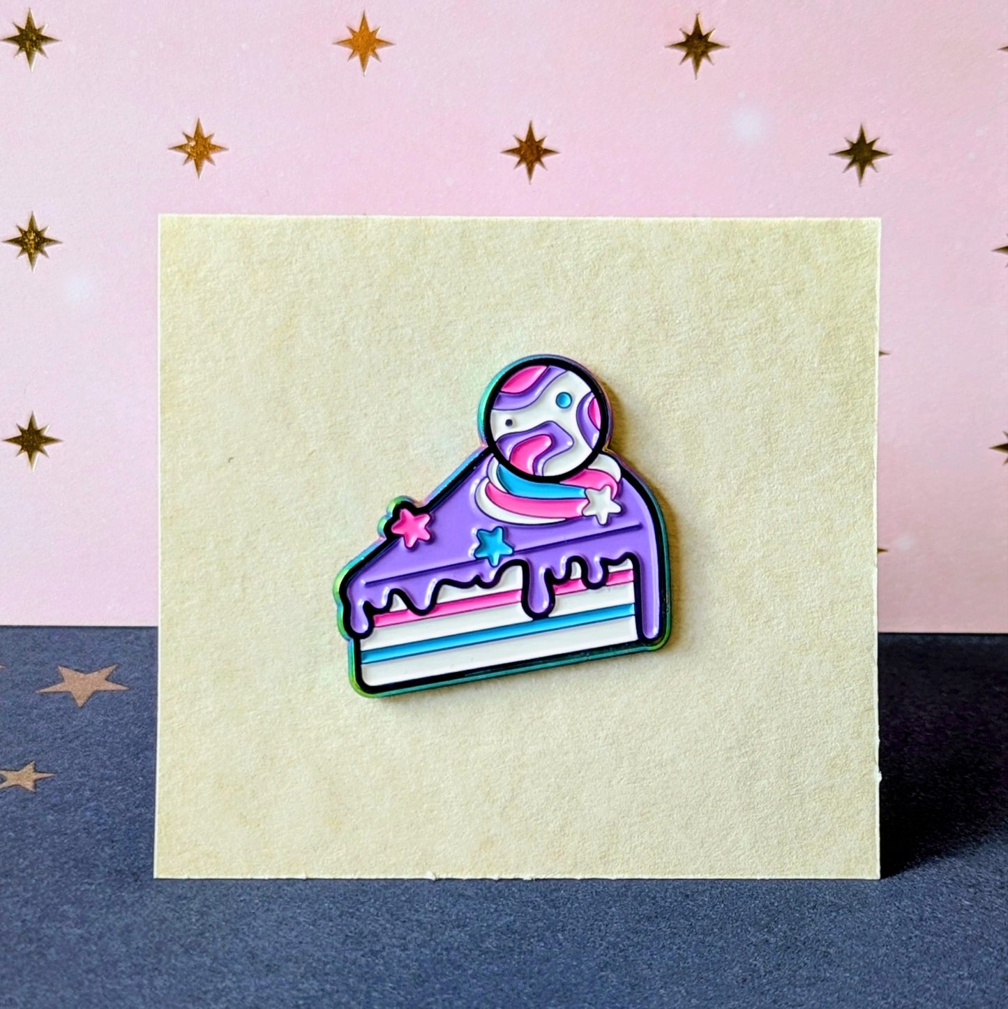 space cake and dollop enamel pins from cute cake club by carly k of mythic mgmt