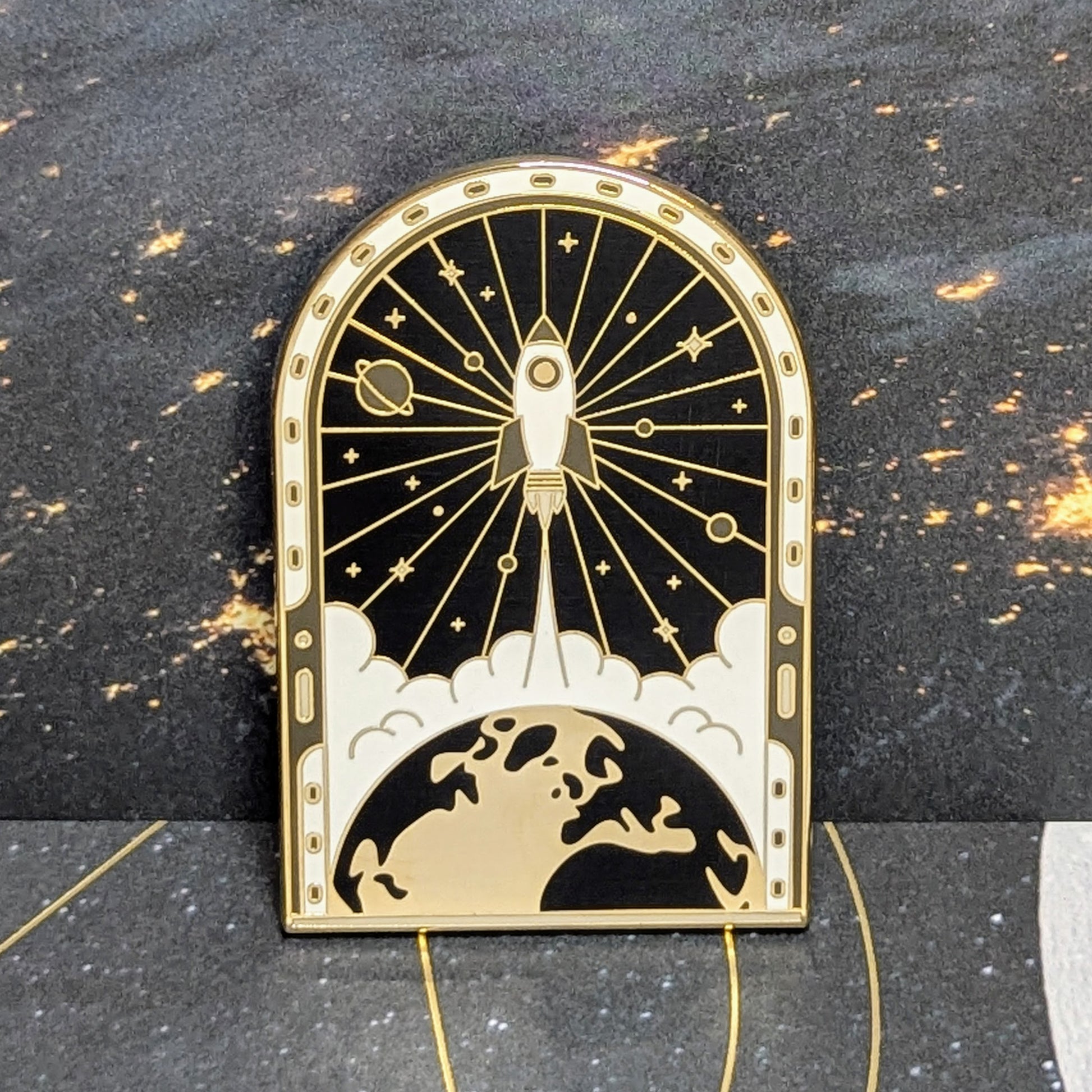 celestial transcend space corp emblem large arch pin