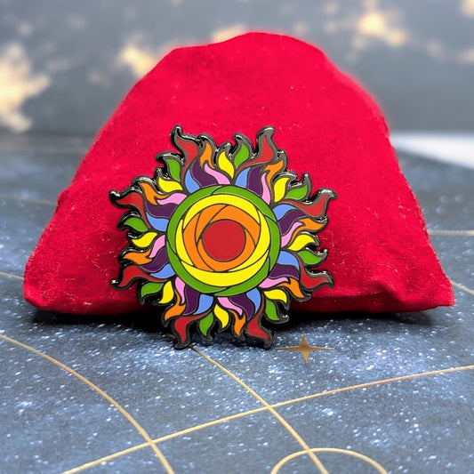 transcend space pins rainbow sun